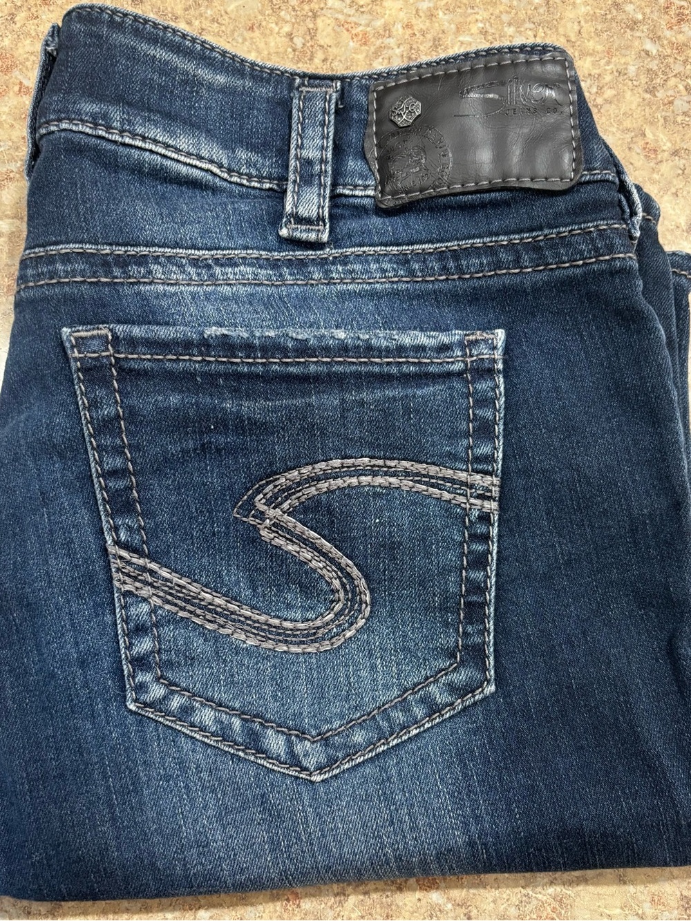 Silver Jeans Brand Dark Blue Women's Mid Bermuda